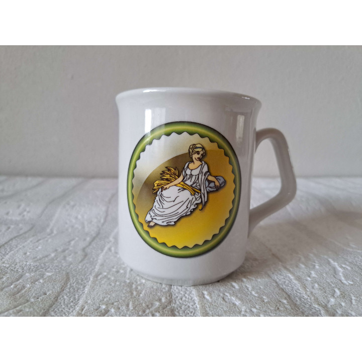 Beker mok sterrenbeeld Maagd, Porselein D8xH9.5cm - handgemaakt