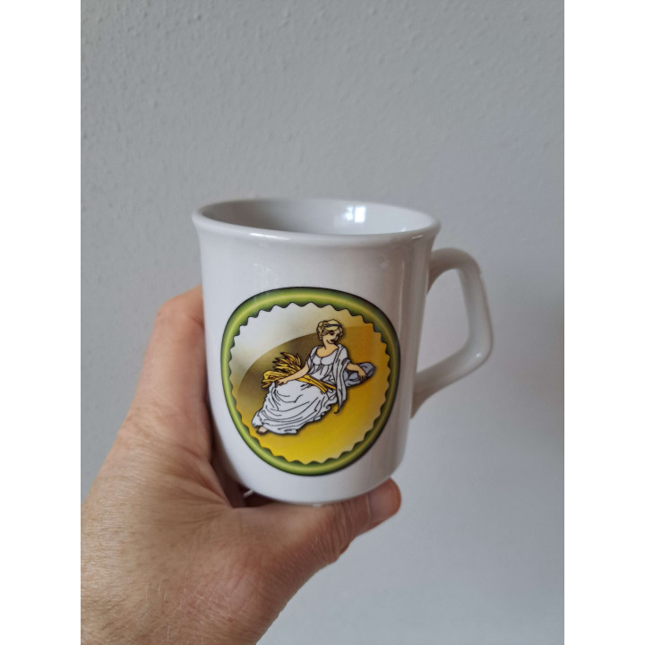 Beker mok sterrenbeeld Maagd, Porselein D8xH9.5cm - handgemaakt