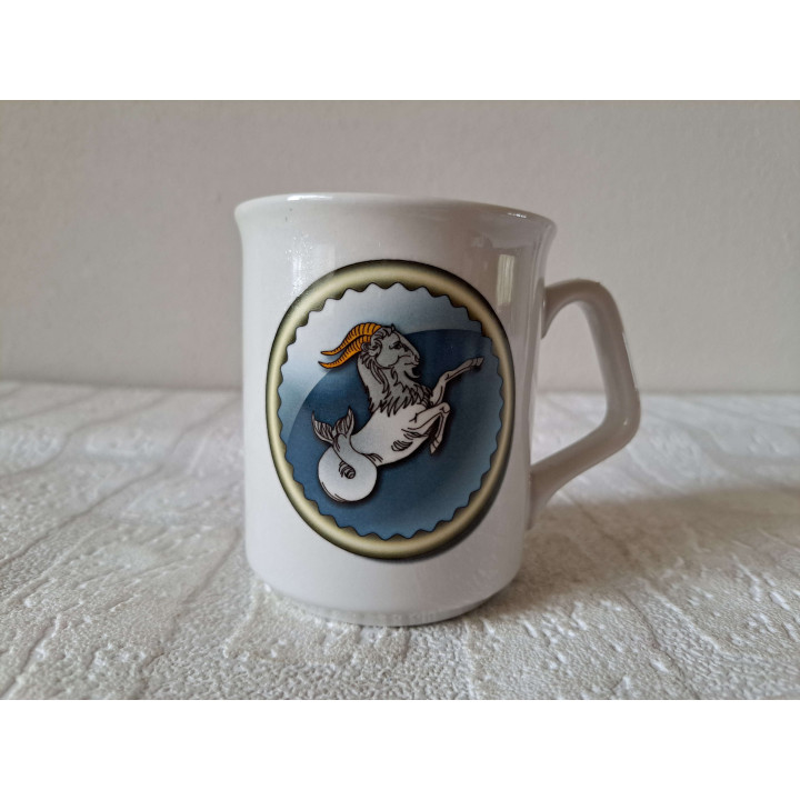 Beker mok sterrenbeeld Steenbok, Porselein D8xH9.5cm - handgemaakt