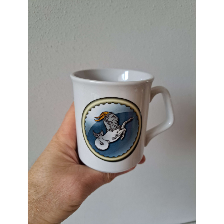 Beker mok sterrenbeeld Steenbok, Porselein D8xH9.5cm - handgemaakt