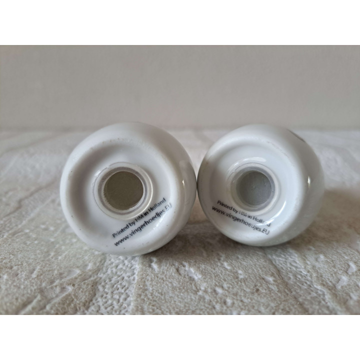 Tweety Solex bromfiets peper en zoutstel, porselein D4xH6cm - peper en zoutstellen