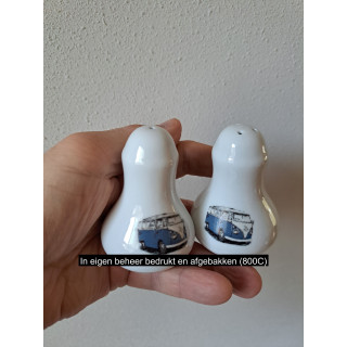 Volkswagen bus peper en zoutstel, porselein D5.5xH8cm bw
