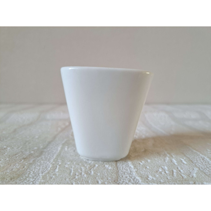 Bloempotje met Volkswagen kever, porselein 6x6x6cm - handgemaakt