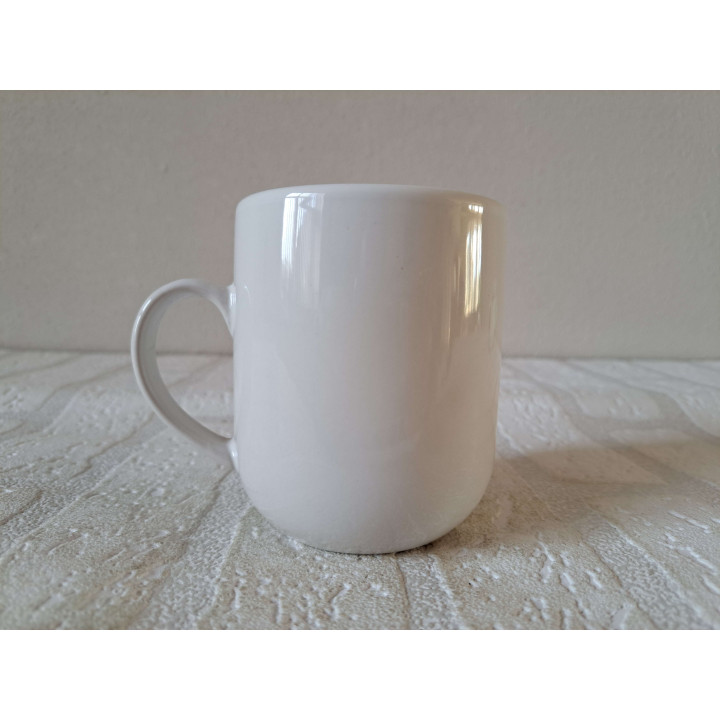 Beker mok met Volkswagen kever, porselein D7.5xH9cm - handgemaakt