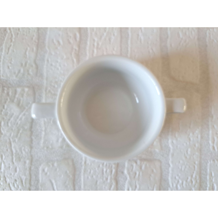 Soepkom met Volkswagen kever, porselein D10xH5cm  - handgemaakt