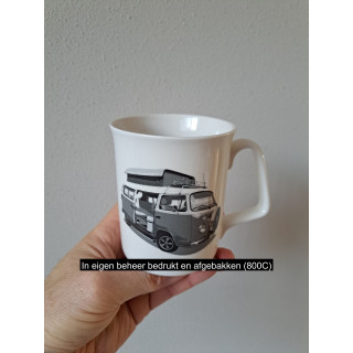 Beker mok met Volkswagen T2 Camper, porselein D8xH10cm
