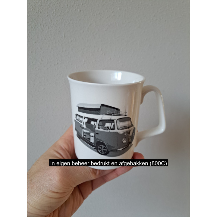 Beker mok met Volkswagen T2 Camper, porselein D8xH10cm