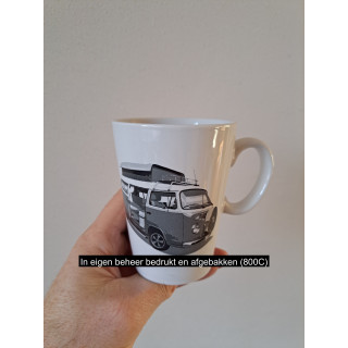 Beker mok met Volkswagen T2 camper, porselein D8x10.5cm
