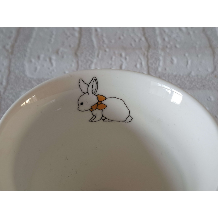 Cup and Saucer Set with Rabbits Porcelain 26x18x9cm - Charming
