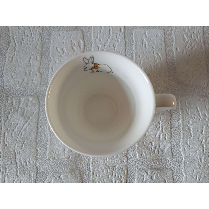 Cup and Saucer Set with Rabbits Porcelain 26x18x9cm - Charming