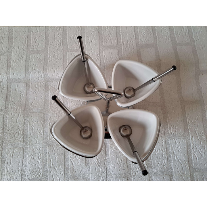 Sauzen carrousel met Volkswagen camper, porselein D24xH20cm - handgemaakt