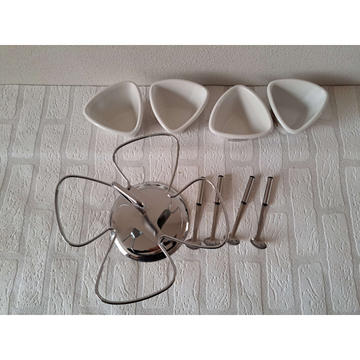 Sauzen carrousel met Volkswagen camper, porselein D24xH20cm - handgemaakt