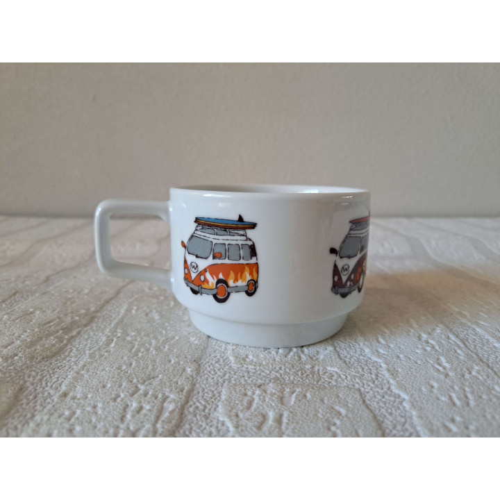 Coffee Tea Set VW Bus Porcelain D15xH19cm - Complete Set