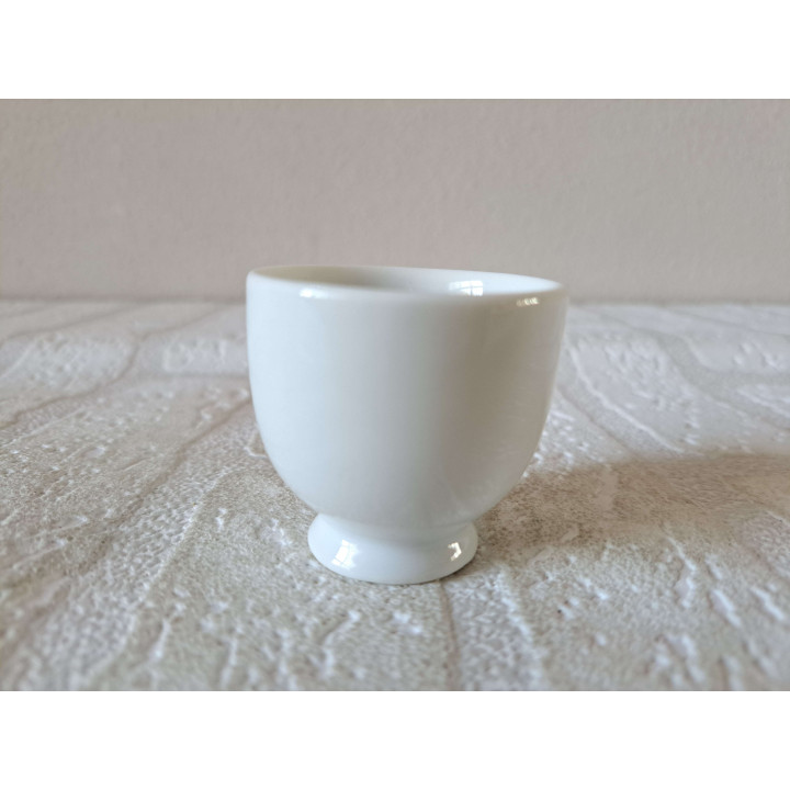 Eierdopje met Curtiss JN-4D vliegtuig, porselein D4.5xH4.5cm - handgemaakt