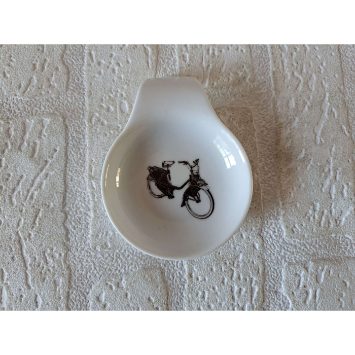 Amuseschaal met Solex motorfiets, porselein 9x7x2cm - handgemaakt