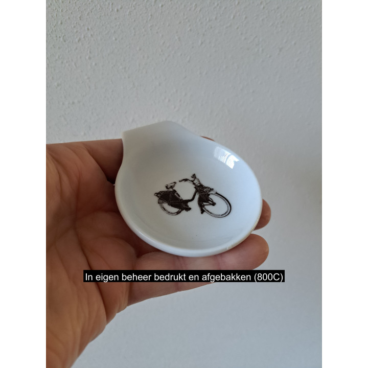 Amuseschaal met Solex motorfiets, porselein 9x7x2cm