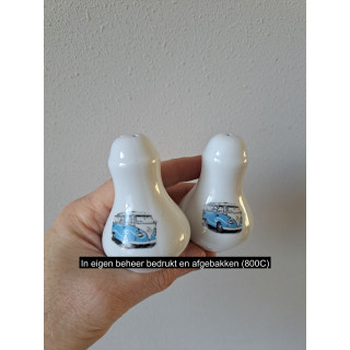 Volkswagen bus peper en zoutstel, porselein D5.5xH8cm lw