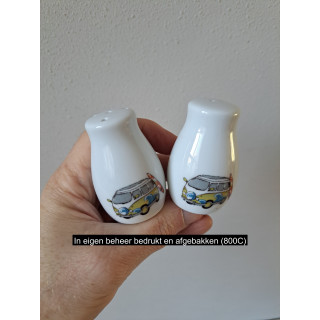 Volkswagen surfplank peper en zoutstel, porselein D4xH6cm gn