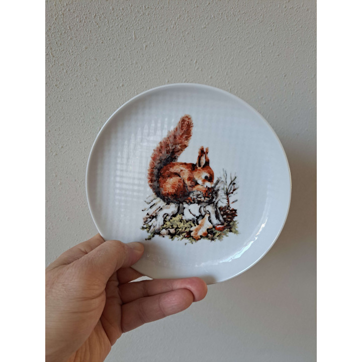 Squirrel Breakfast Plate Porcelain D17cm