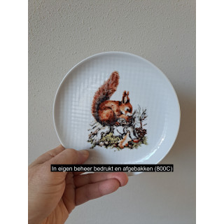 Ontbijtbord met Eekhoorn, porselein D17XH2cm