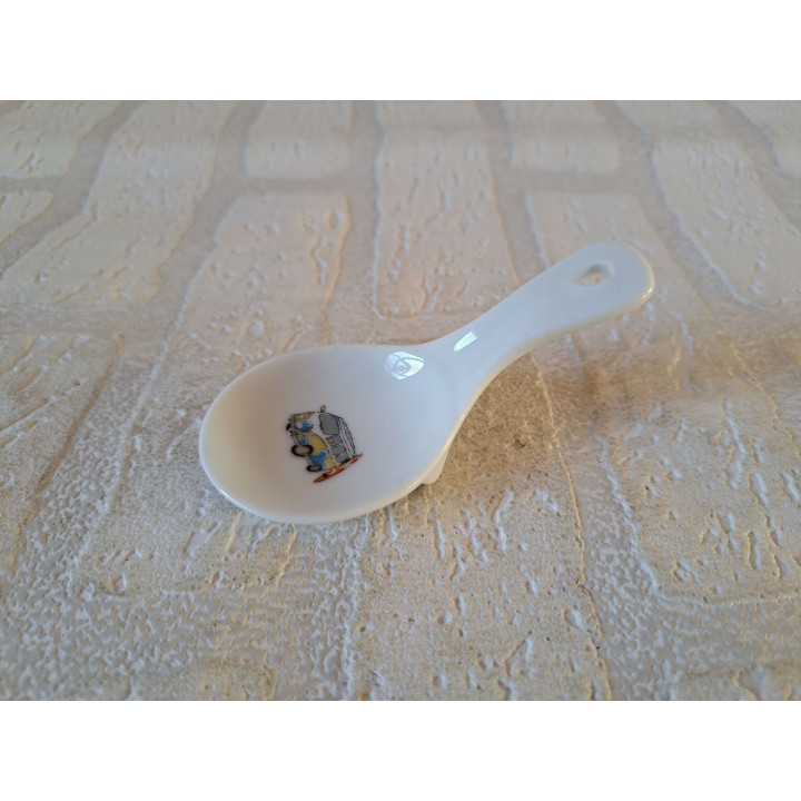 Amuselepel Volkswagen bus met surfplak, porselein 10x5x5cm - handgemaakt