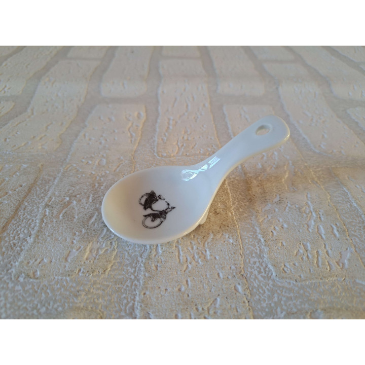 Amuselepel met Solex bromfiets, porselein 10x5x5cm - handgemaakt