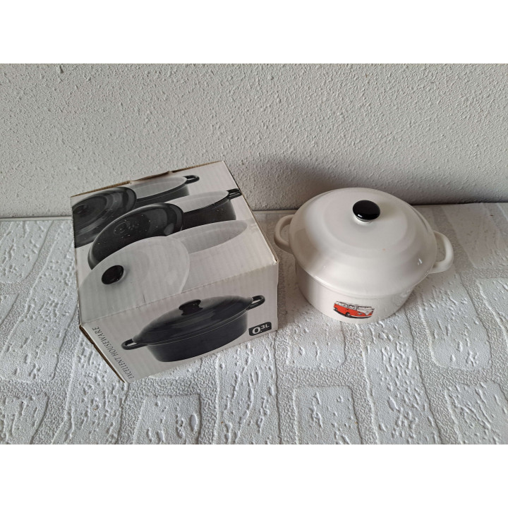 Stoofpotje 0.3L met Volkswagen bus, porselein D9xH8cm - handgemaakt