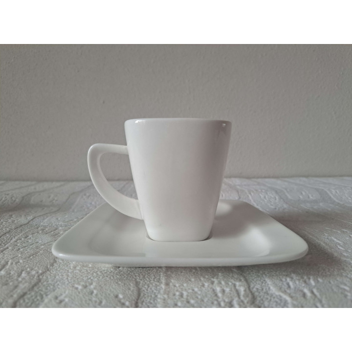 Kop en schotel Nederlandse provincies, 13.5x13.5x8.5cm - handgemaakt