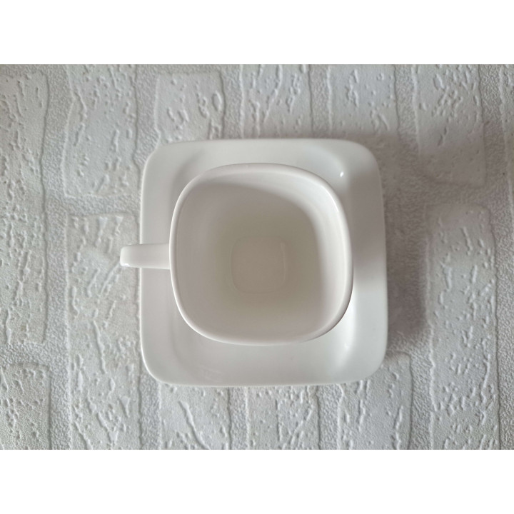 Kop en schotel Nederlandse provincies, 13.5x13.5x8.5cm - handgemaakt