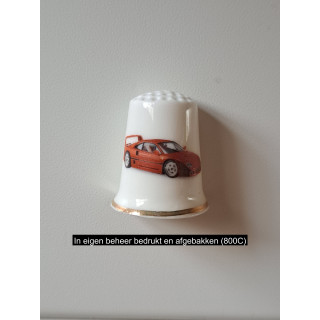 Ferrari F40 keukenmagneet, porselein 2.5x3cm