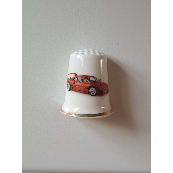 Ferrari F40 keukenmagneet, porselein 2.5x3cm - keukenmagneten