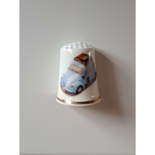 Volkswagen kever 1956 keukenmagneet, porselein 2.5x3cm