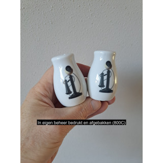 Kandelaartelefoon, peper en zoutstel, porselein D4xH6cm