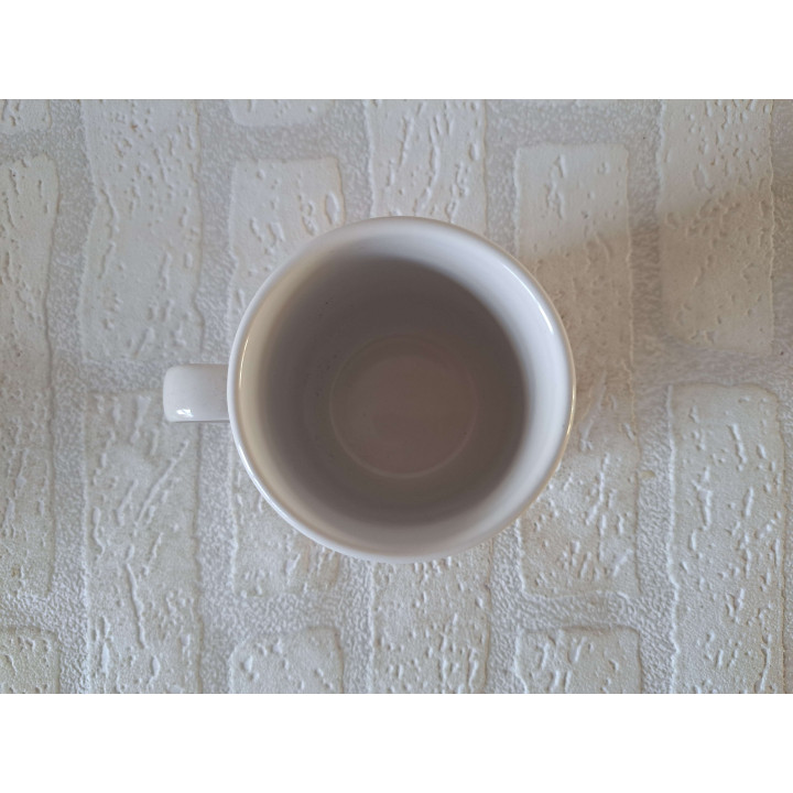 Beker mok met poes, porselein D7.58xH9cm - handgemaakt