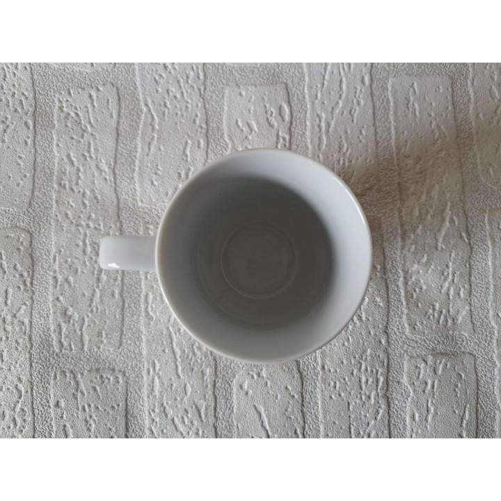 Beker mok met Eekhoorn, porselein D8xH10cm - handgemaakt