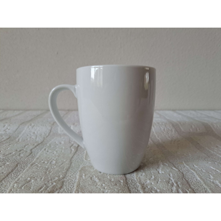 Beker mok met Tennisspeler, porselein D8xH10cm - handgemaakt