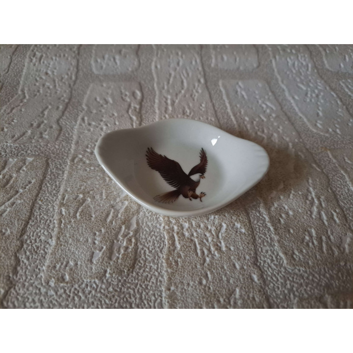 Amuseschaal met Adelaar vogel, porselein 9x7x2cm - handgemaakt