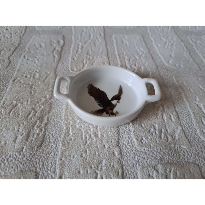 Amuseschaaltje met Adelaar vogel, Porselein 8.5x6x2cm - handgemaakt