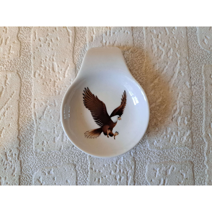 Amuseschaal met Adelaar vogel, porselein 9x7x2cm - handgemaakt