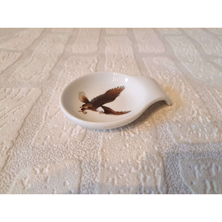 Amuseschaal met Adelaar vogel, porselein 9x7x2cm - handgemaakt