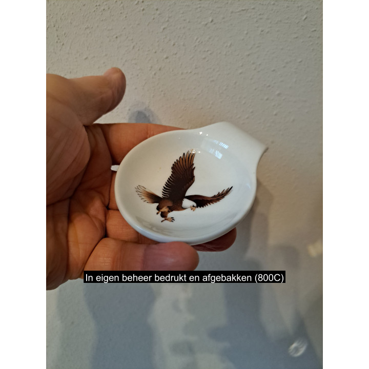 Amuseschaal met Adelaar vogel, porselein 9x7x2cm