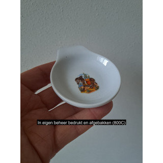 Amuseschaal met Ezel met mand, porselein 9x7x2cm