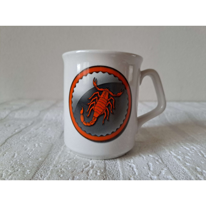 Beker mok sterrenbeeld Kreeft, Porselein D8xH9.5cm - handgemaakt