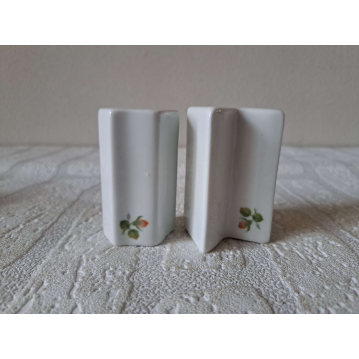 Rozen bloemen, peper en zoutstel, porselein 5x4x7cm - peper en zoutstellen