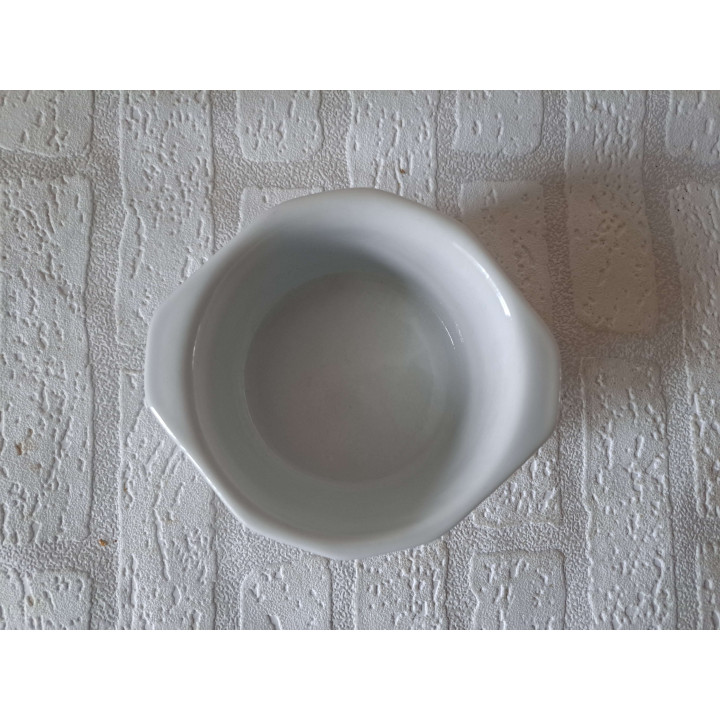 Schaal met Ezel met mand porselein D12xH7cm - handgemaakt