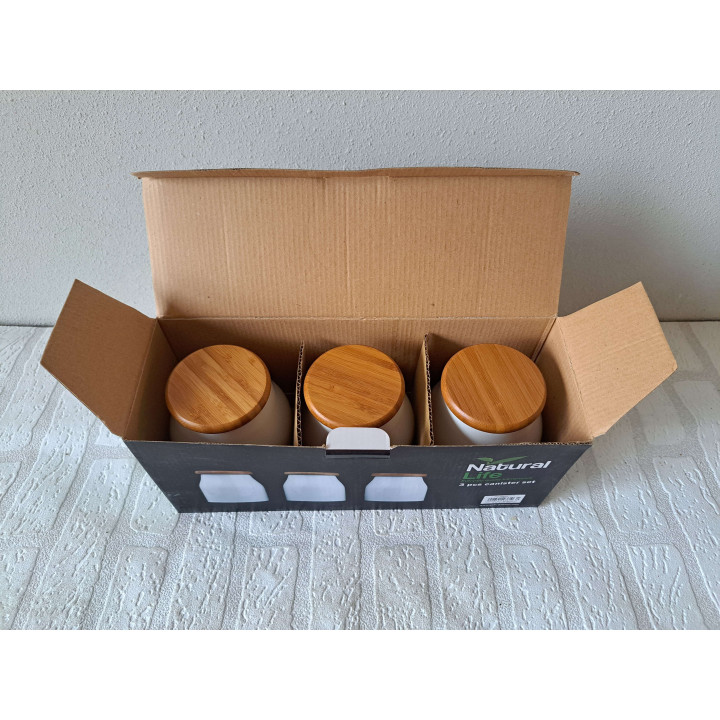 Set voorraadpotten Volkswagen surfplank, porselein D10xH12cm - handgemaakt