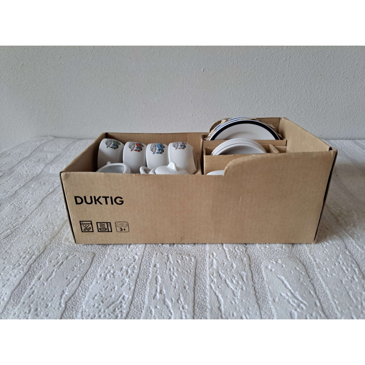 Kinderservies met Volkswagen bussen, porselein 26x15x10.5cm - handgemaakt