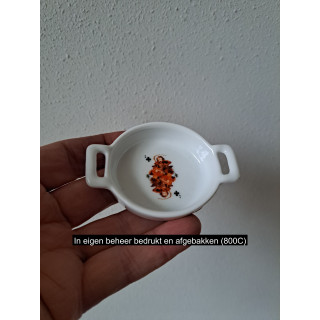 Amuseschaaltje klaveren Joker speelkaart Porselein 8.5x6x2cm