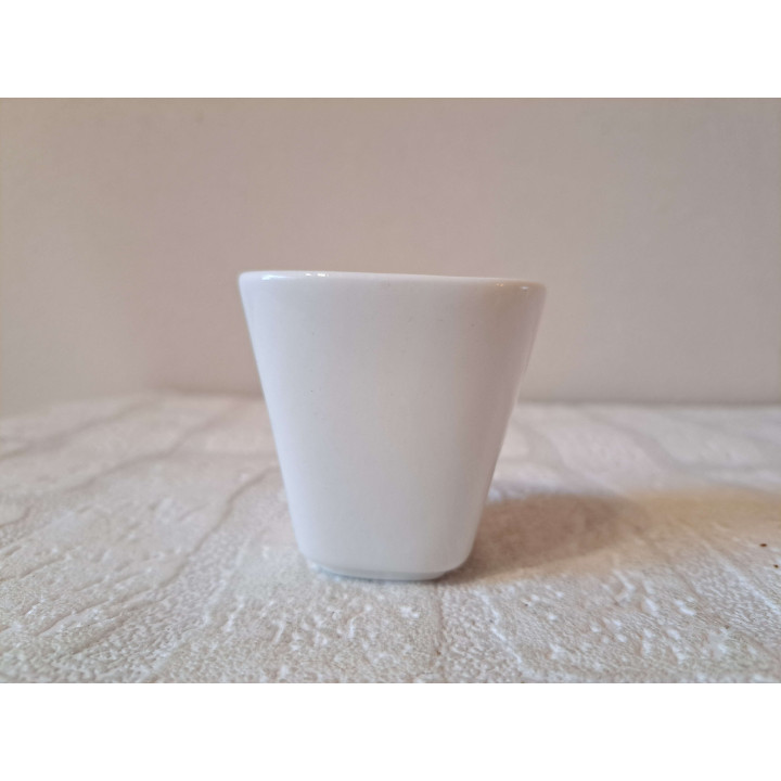 Bloempotje met Toekan vogel, porselein 6x6x6cm - handgemaakt