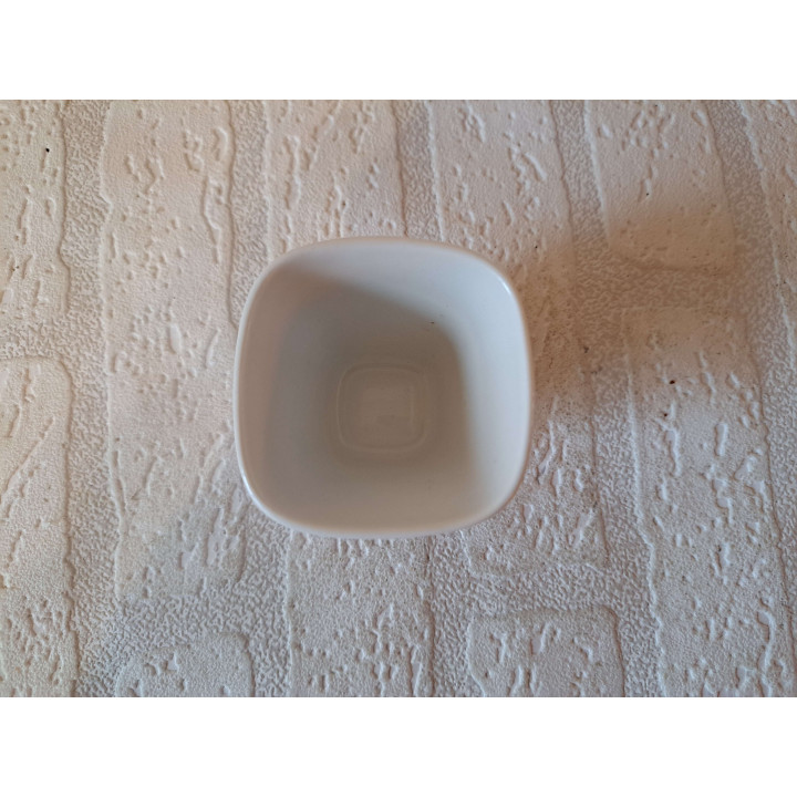 Bloempotje met Toekan vogel, porselein 6x6x6cm - handgemaakt